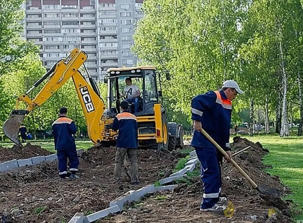 Схема генплана благоустройства территории жилого комплекса